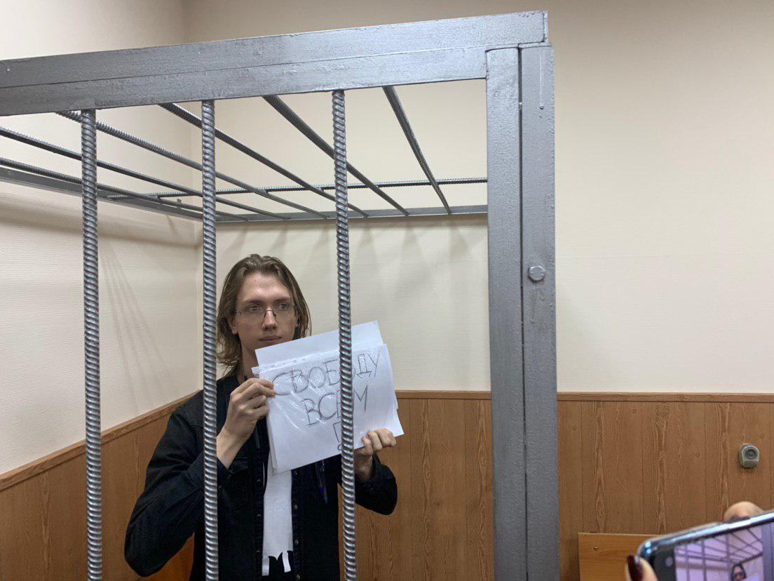 Андрей Баршай в Басманном суде / Фото: Дима Швец, «Медиазона»