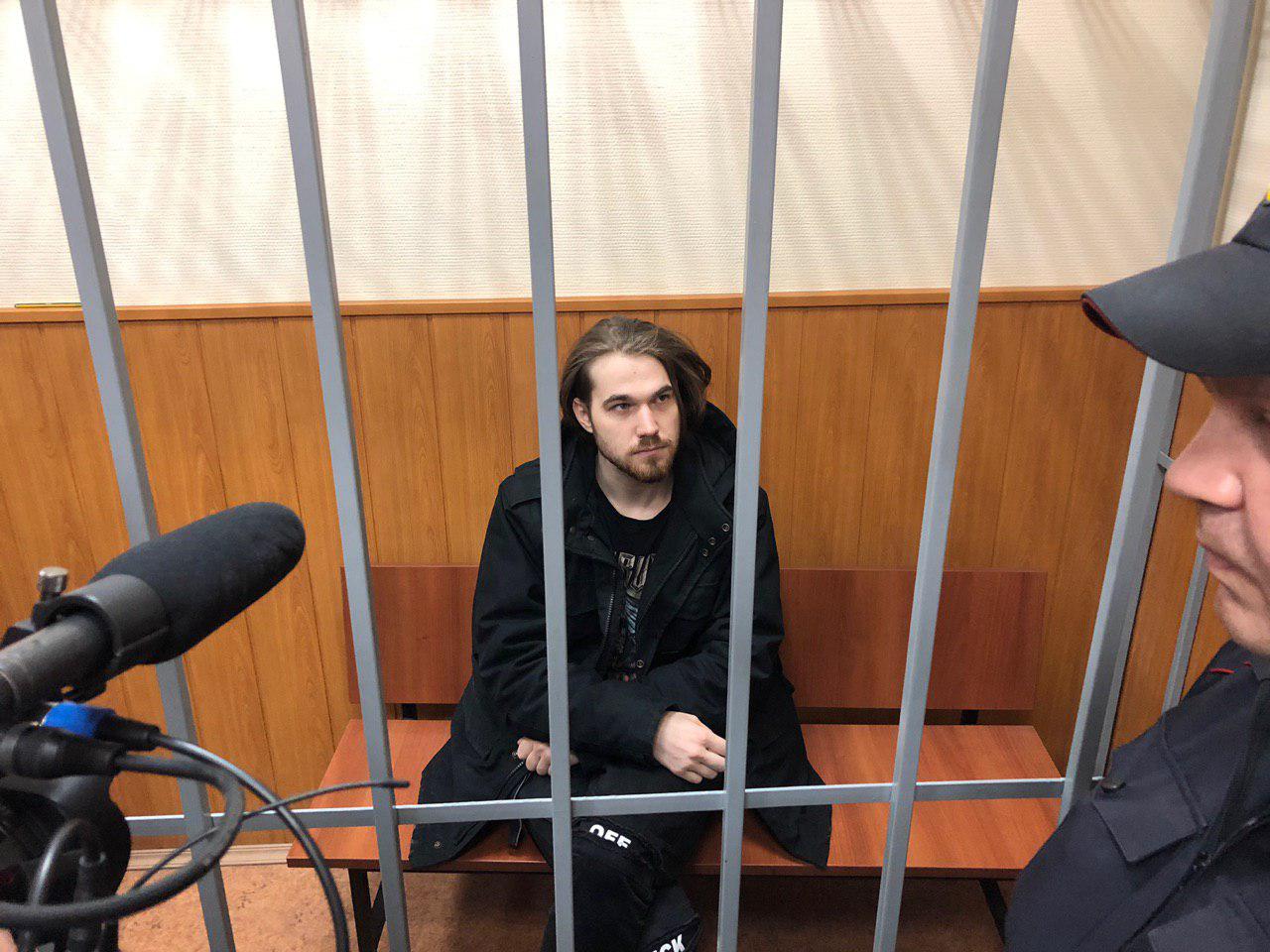 Максим Мартинцов в Басманном суде / Фото: Никита Сологуб, «Медиазона»